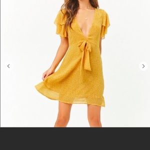 Chiffon polka dot dress